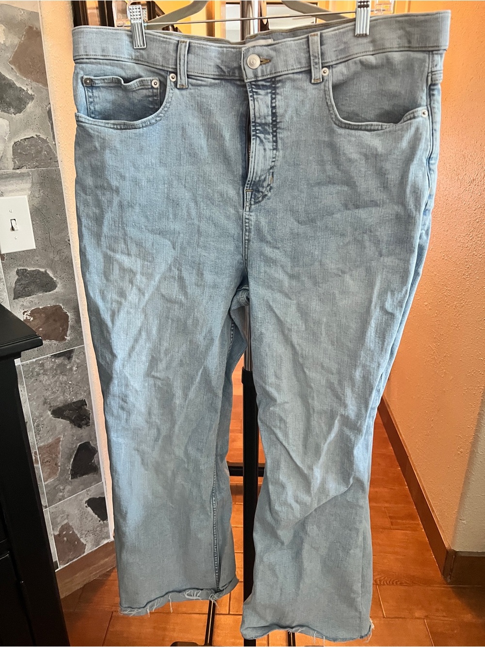 SPANX Light Blue Denim Flare Jeans